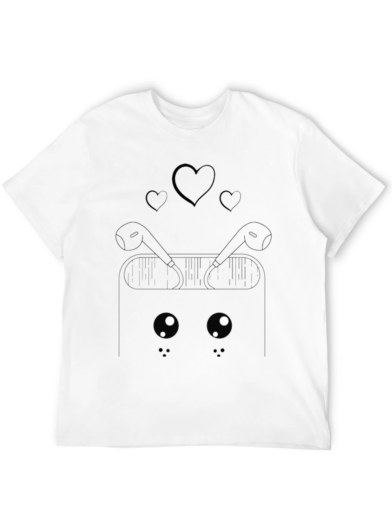 Heart Eyes Kawaii AirPods Case T-Shirt