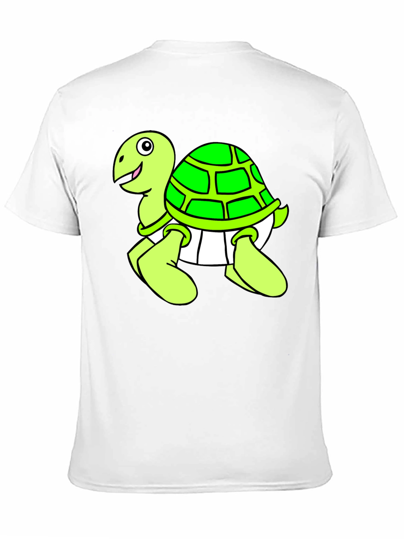 Cartoon Turtle Graphic Black T-Shirt