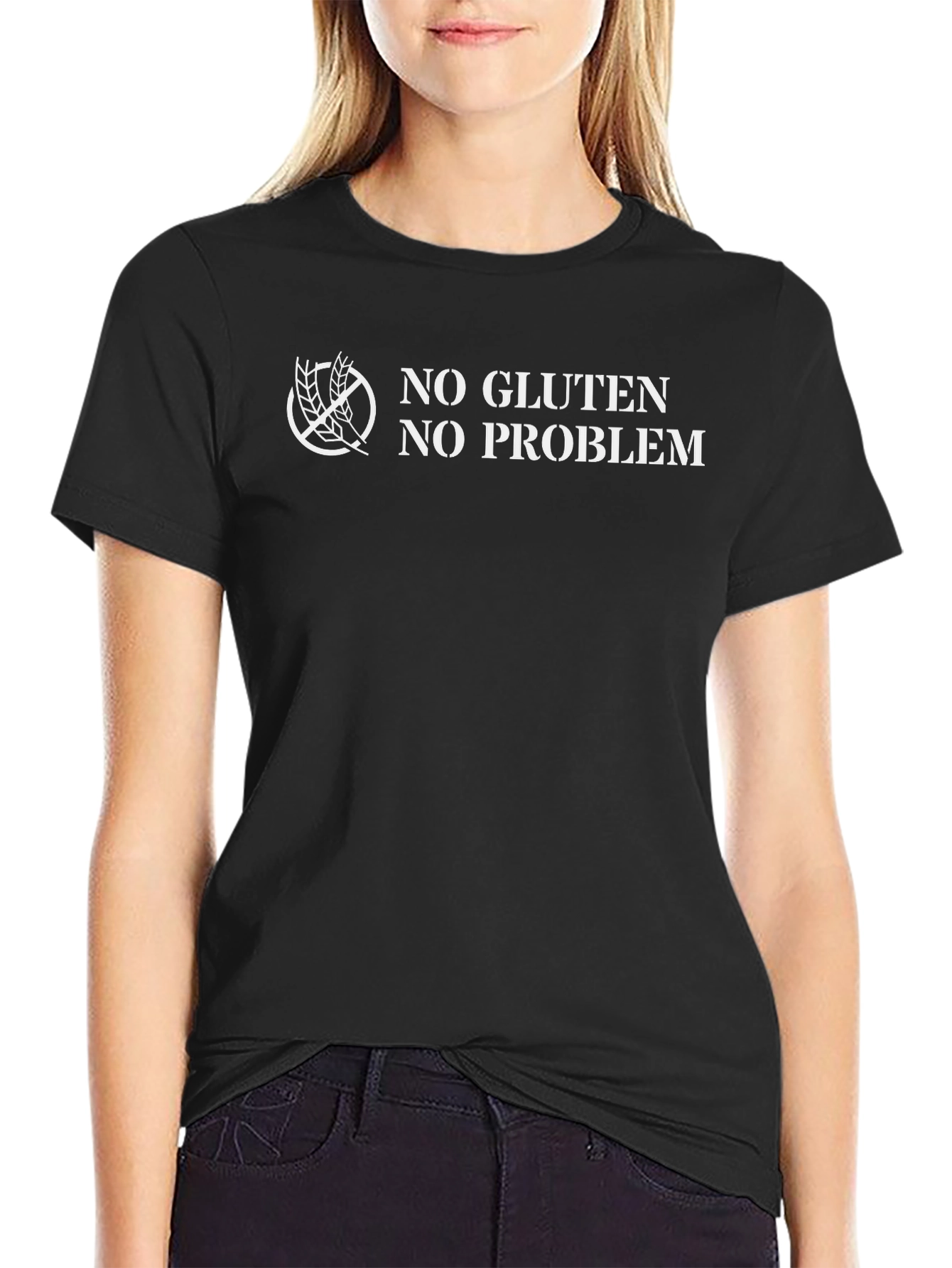 No Gluten No Problem T-Shirt - Black