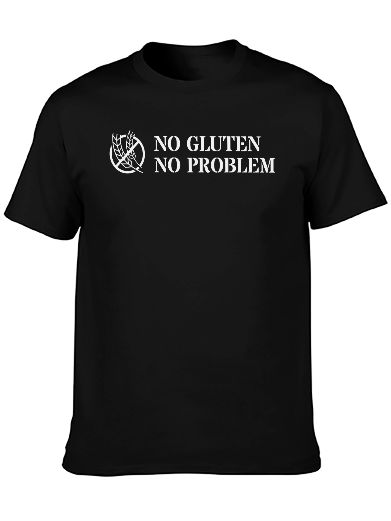 No Gluten No Problem T-Shirt - Black