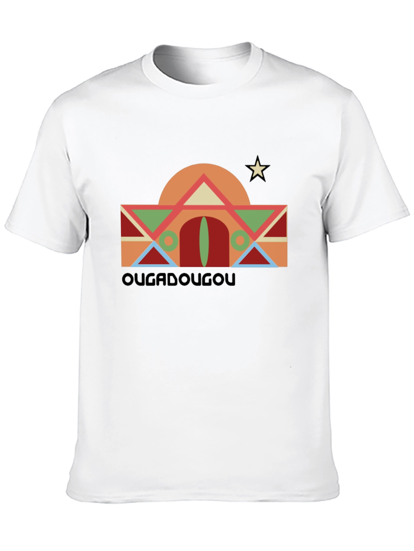 Ougadougou Graphic Tee - Retro Africa Design