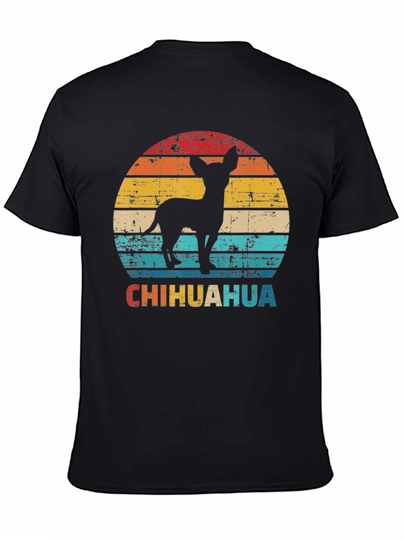 Retro Chihuahua Silhouette Graphic T-Shirt
