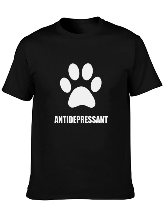 Antidepressant Dog Paw Print T-Shirt - Unisex