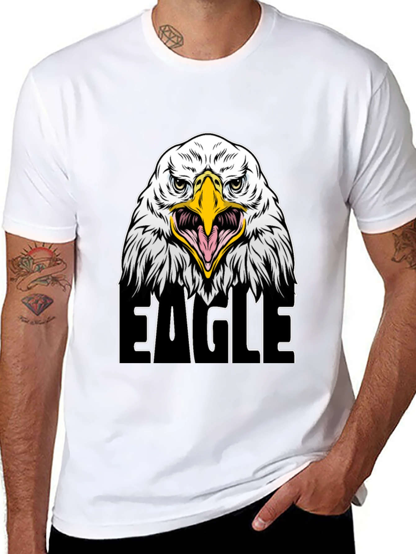 Eagle Graphic Black T-Shirt for Men
