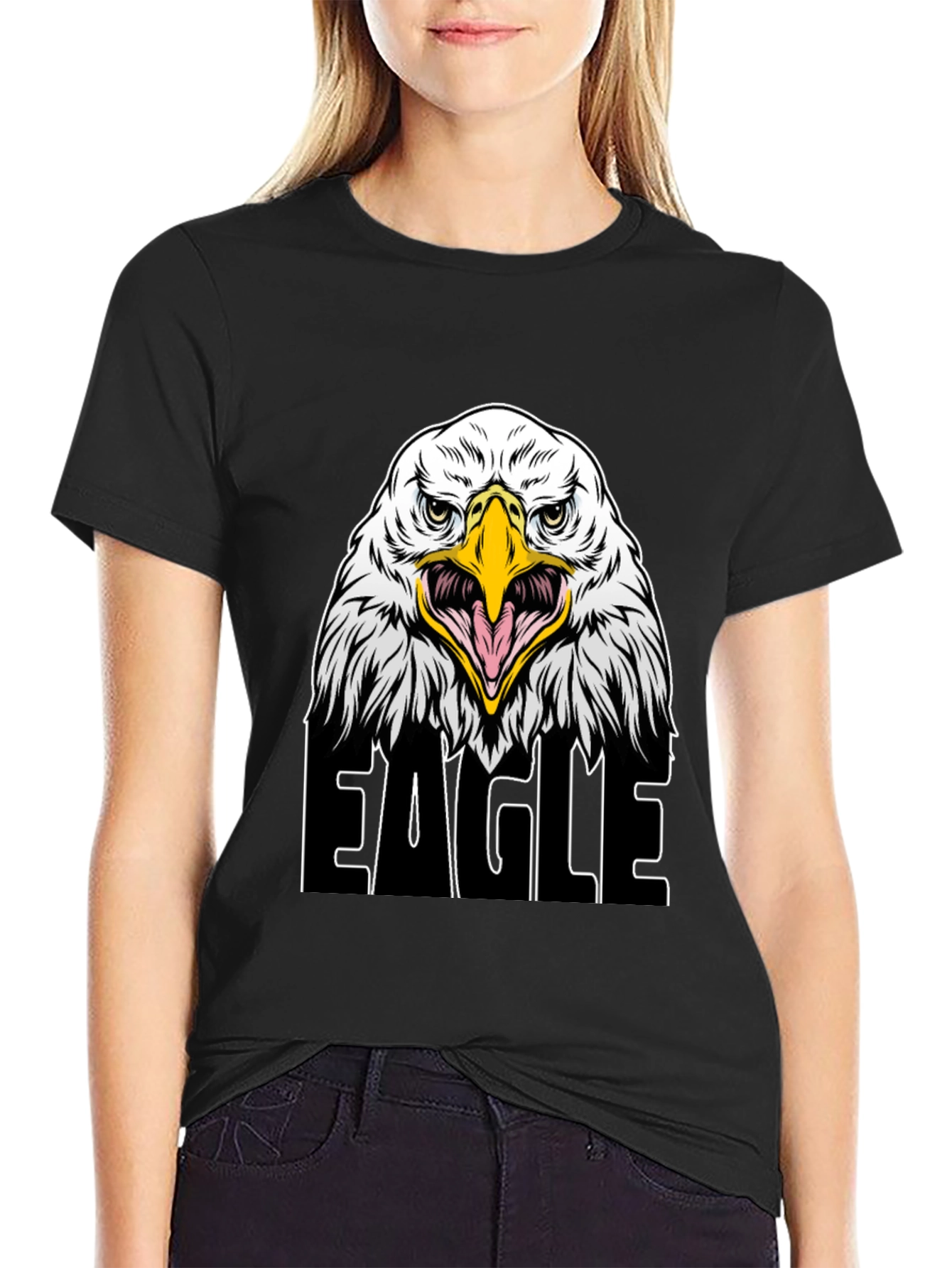 Eagle Graphic Black T-Shirt for Men
