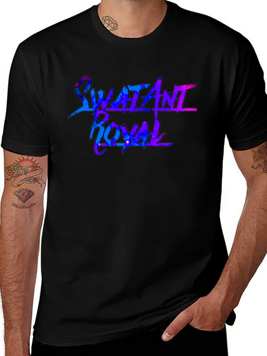 Swatani Royal Galaxy Graphic Black T-Shirt