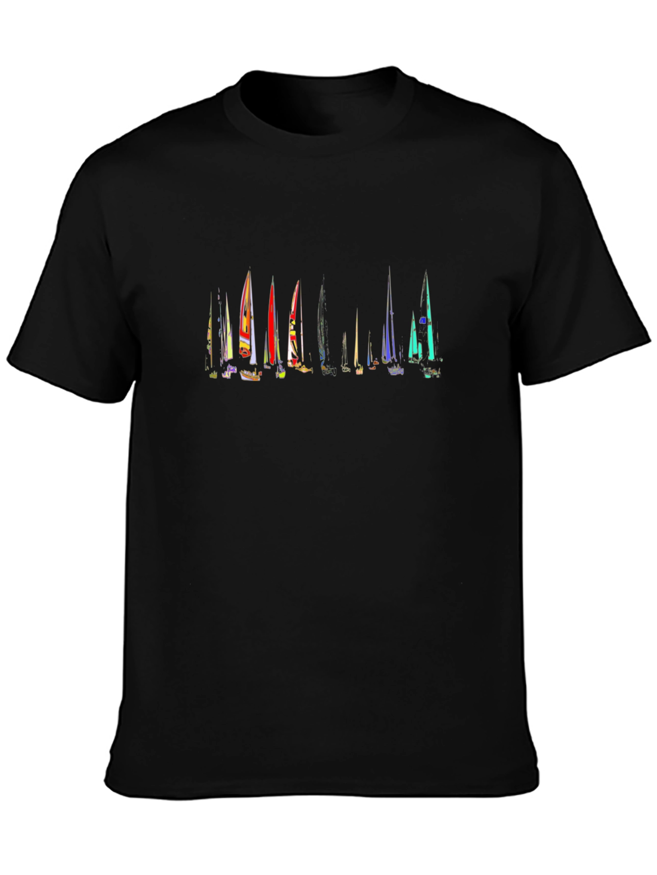 Sailboat Graphic Black T-Shirt
