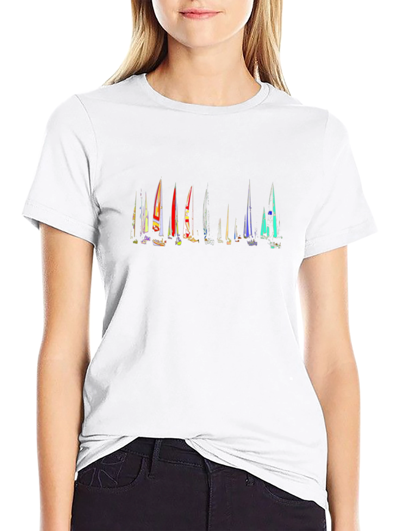 Sailboat Graphic Black T-Shirt