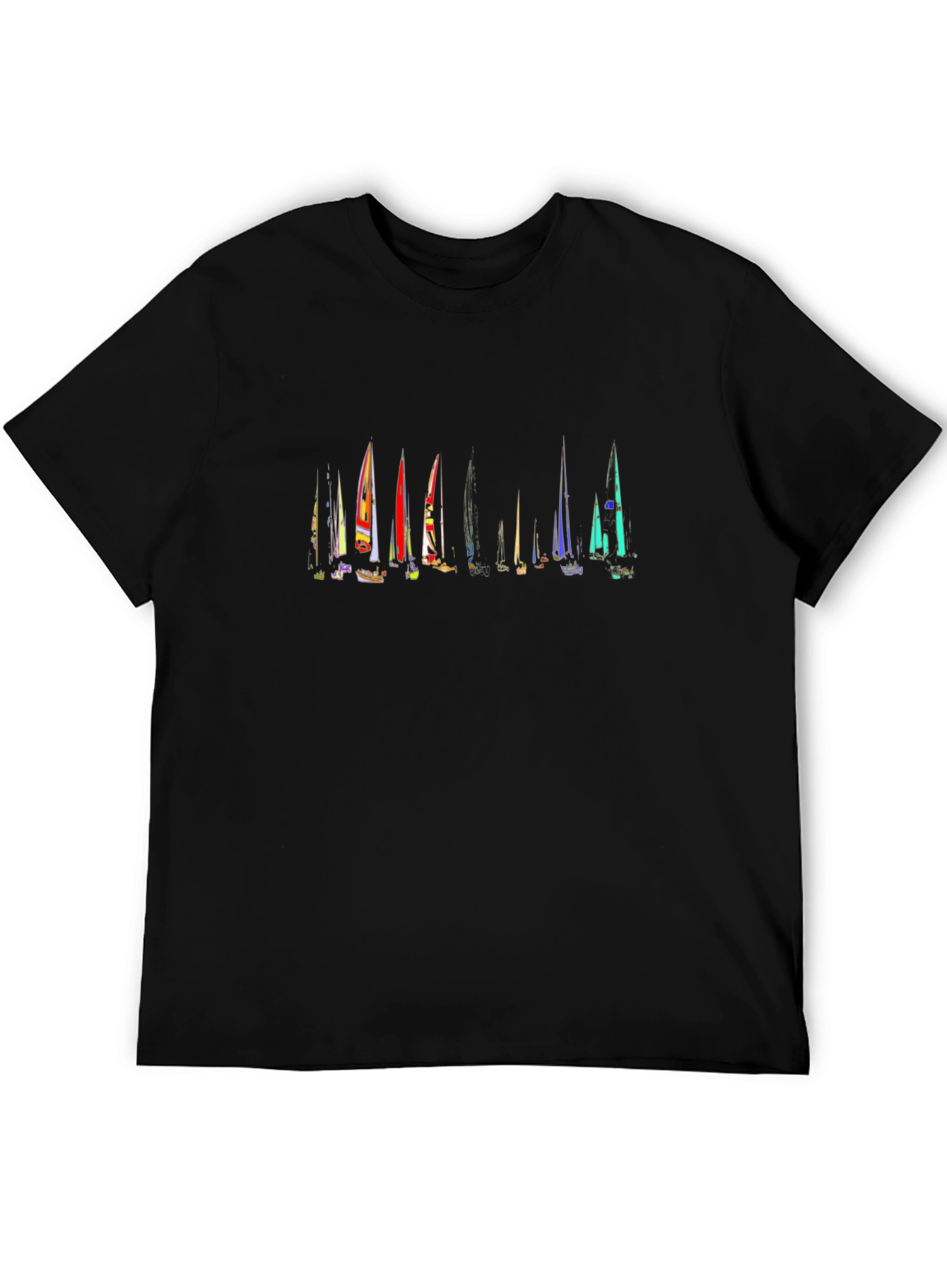 Sailboat Graphic Black T-Shirt