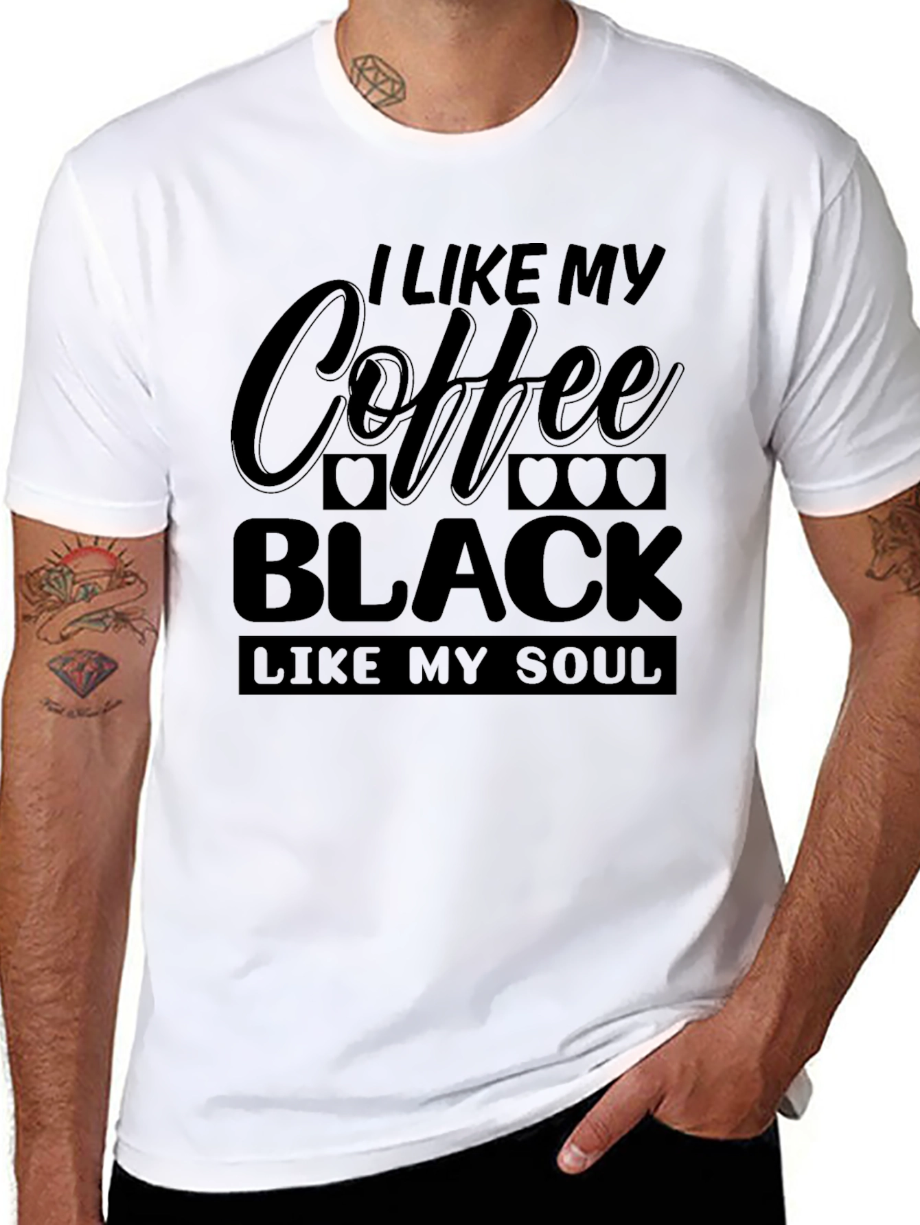 Coffee & Soul Black Graphic T-Shirt