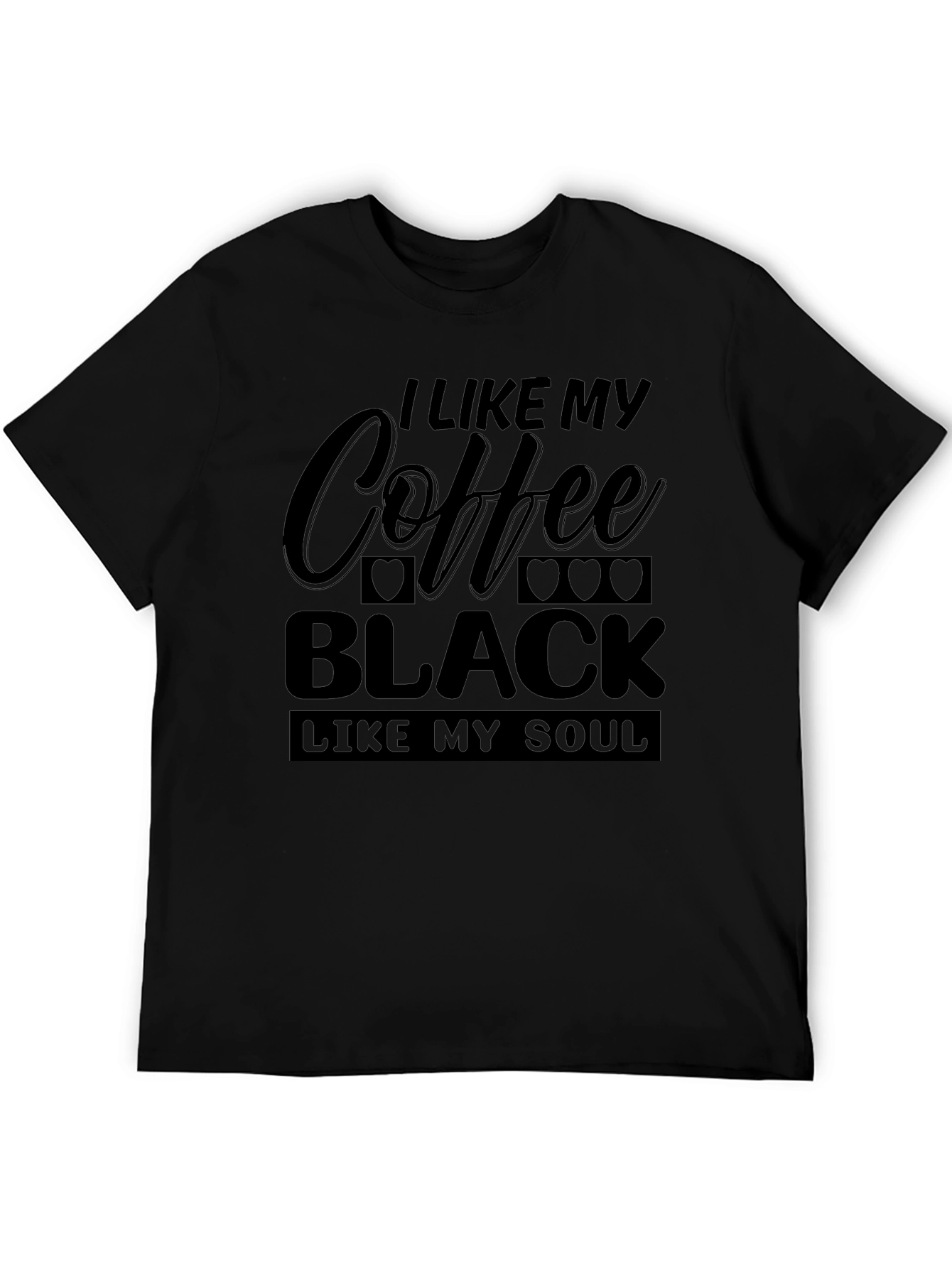 Coffee & Soul Black Graphic T-Shirt