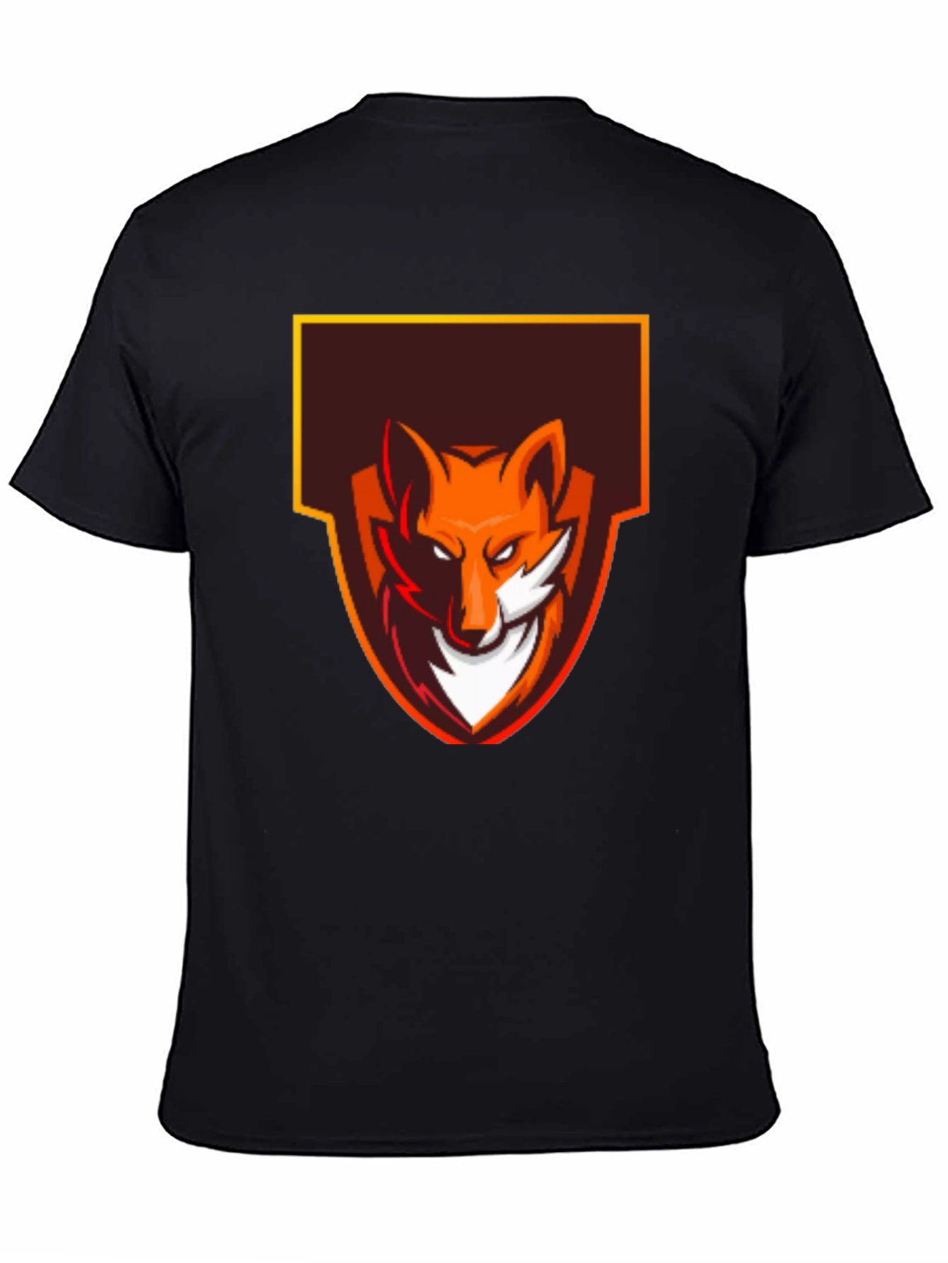 Fox Logo Graphic Tee - Black Cotton Blend