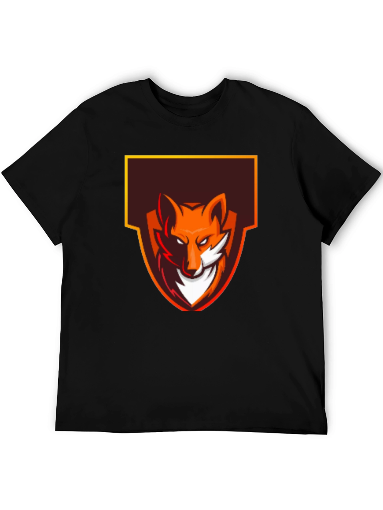 Fox Logo Graphic Tee - Black Cotton Blend