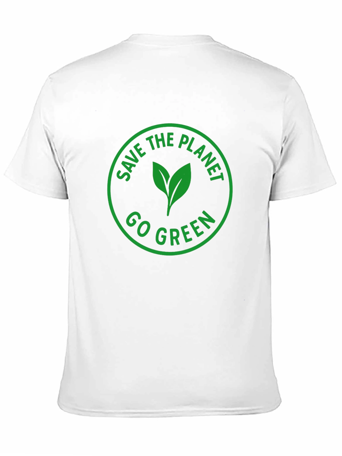 Eco-Friendly Black T-Shirt: Save the Planet Go Green Design