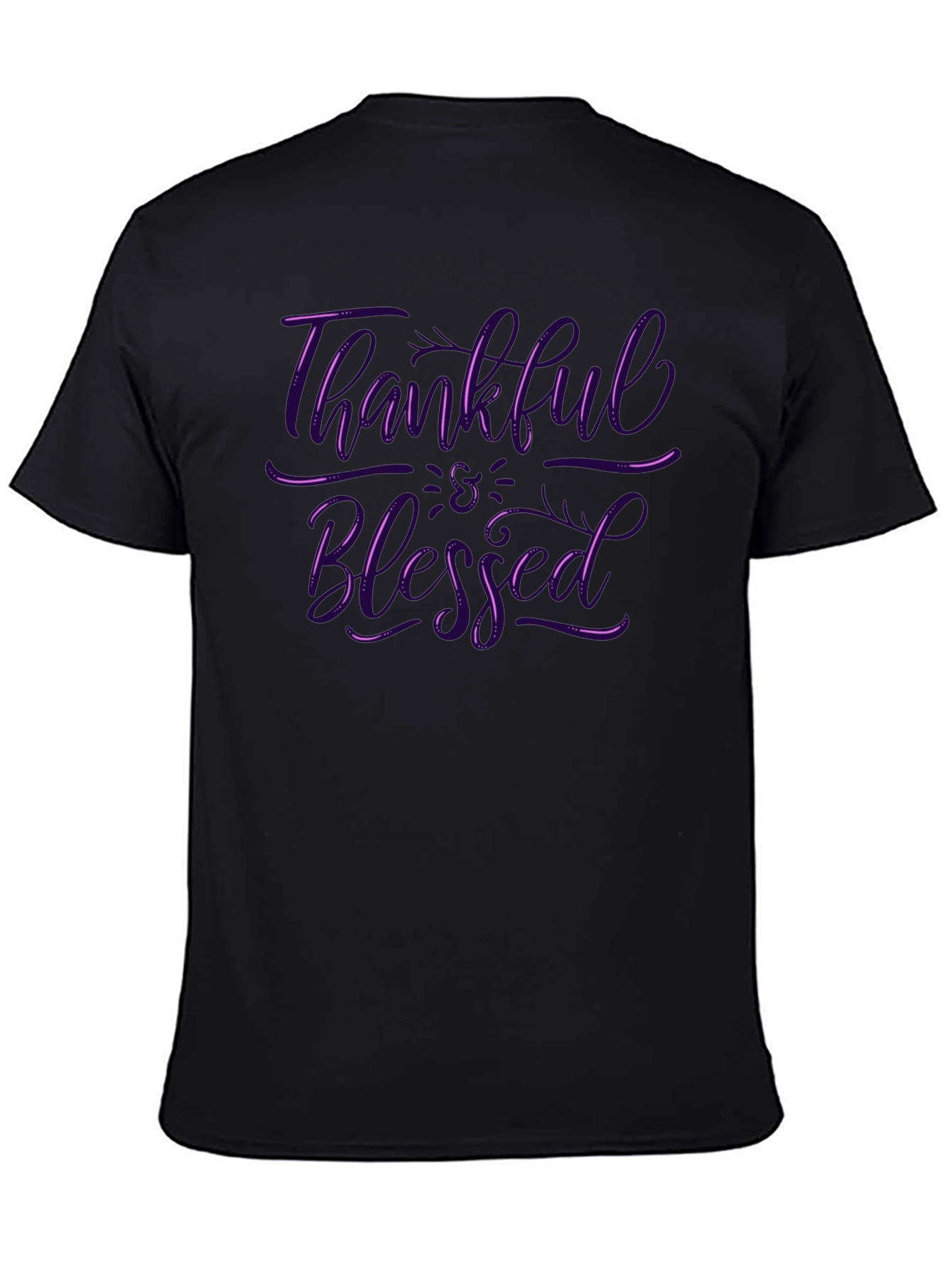 Thankful & Blessed Black T-Shirt