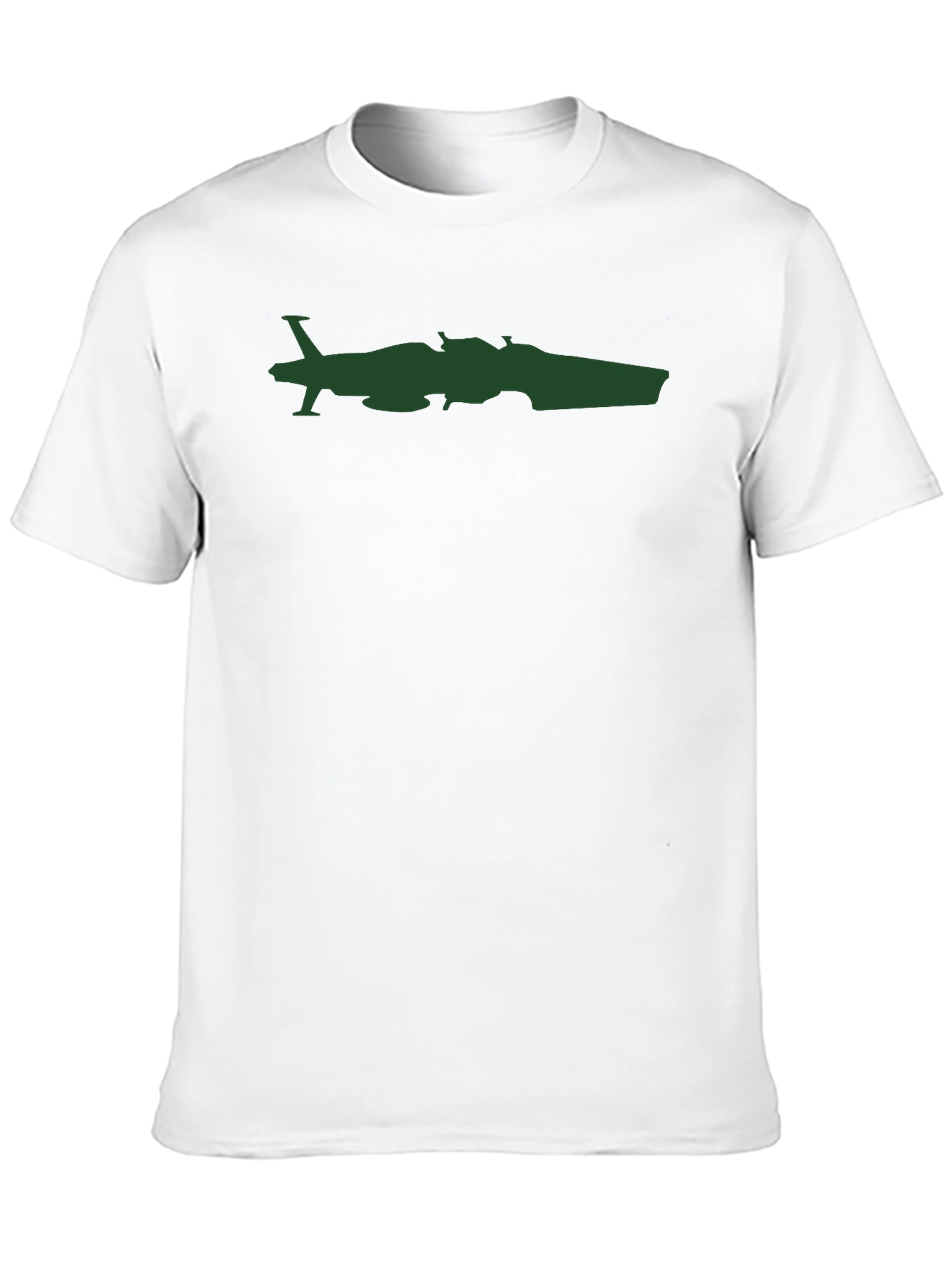 Black T-Shirt with Plane and Car Graphic