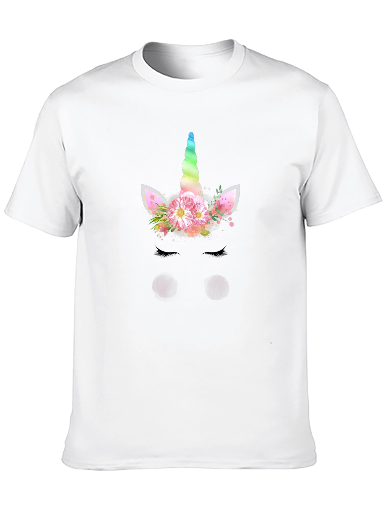 Unicorn Graphic Print Black T-Shirt