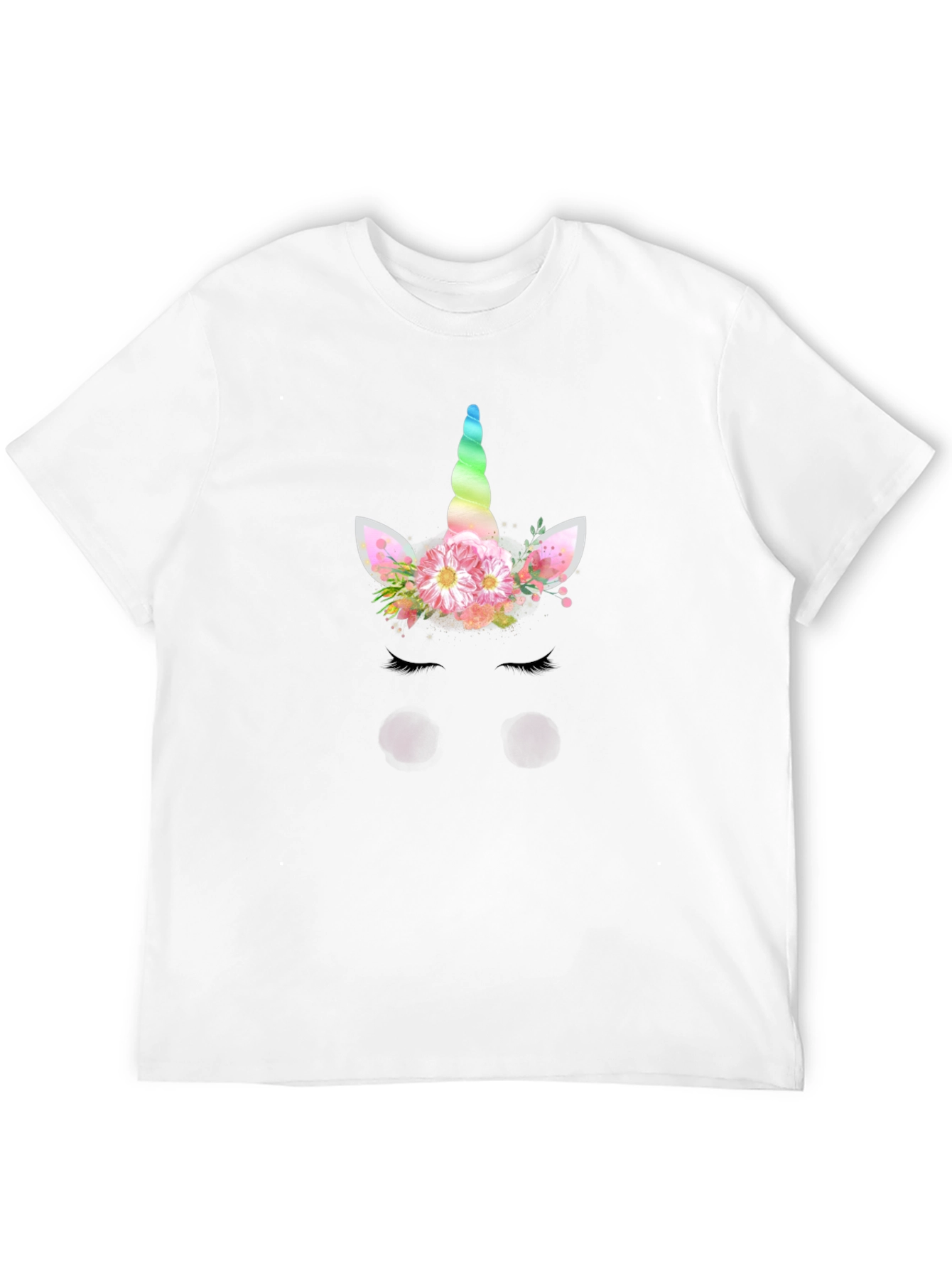 Unicorn Graphic Print Black T-Shirt