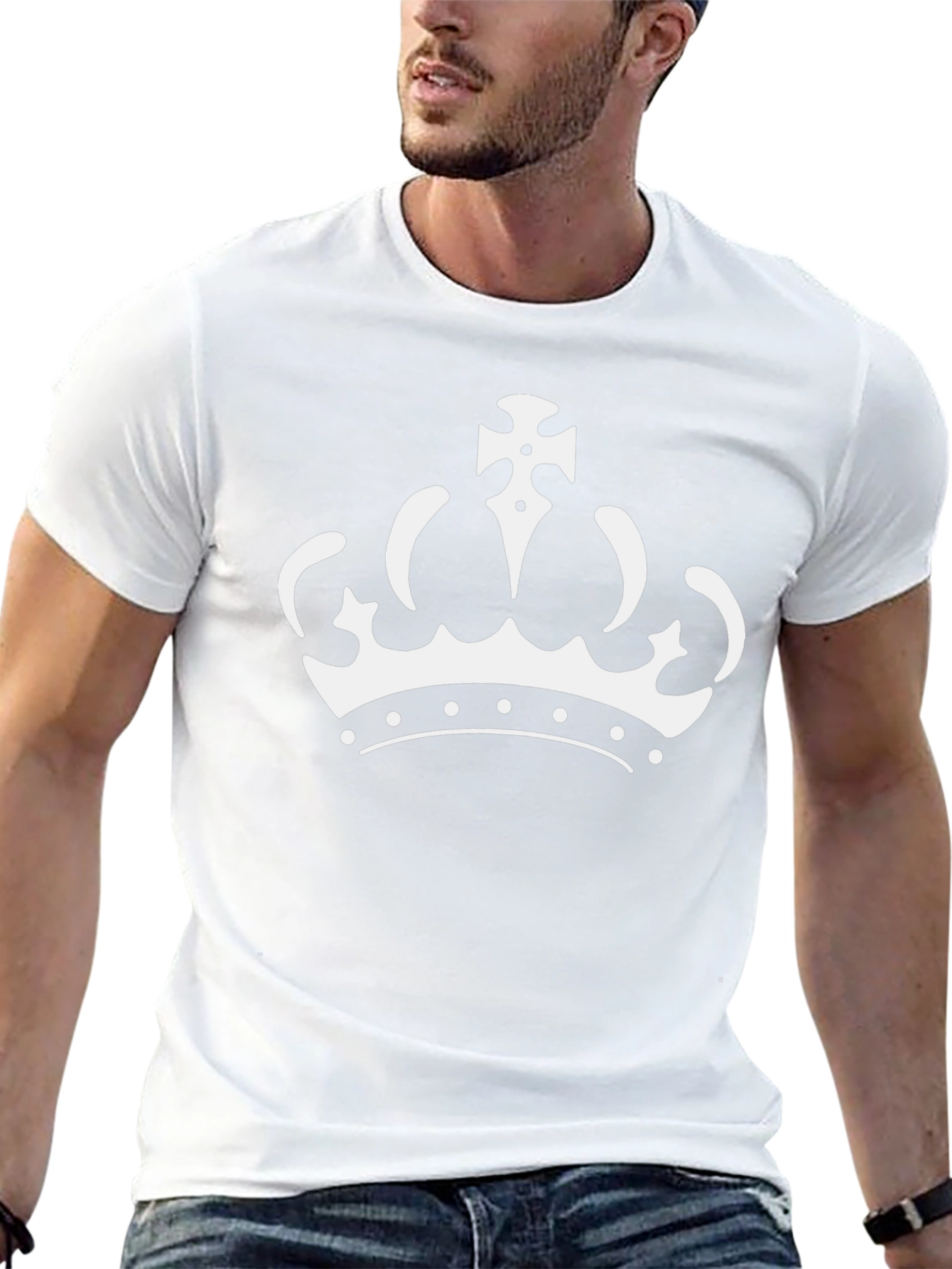 Crown Graphic Tee - Black Cotton Blend