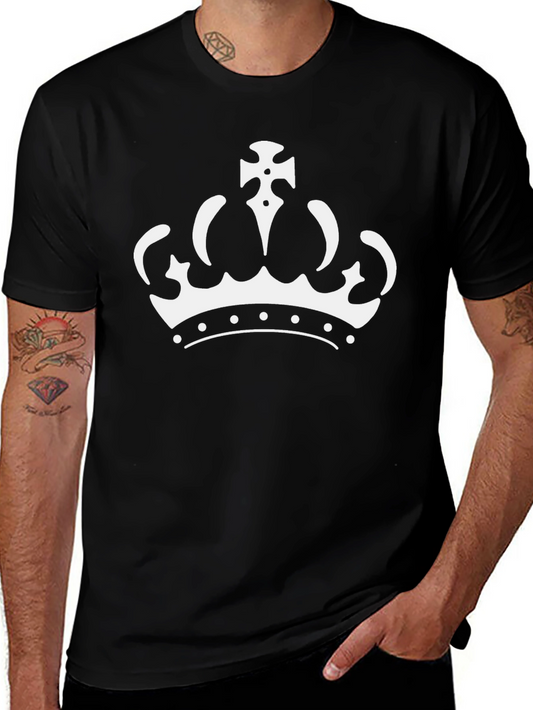 Crown Graphic Tee - Black Cotton Blend