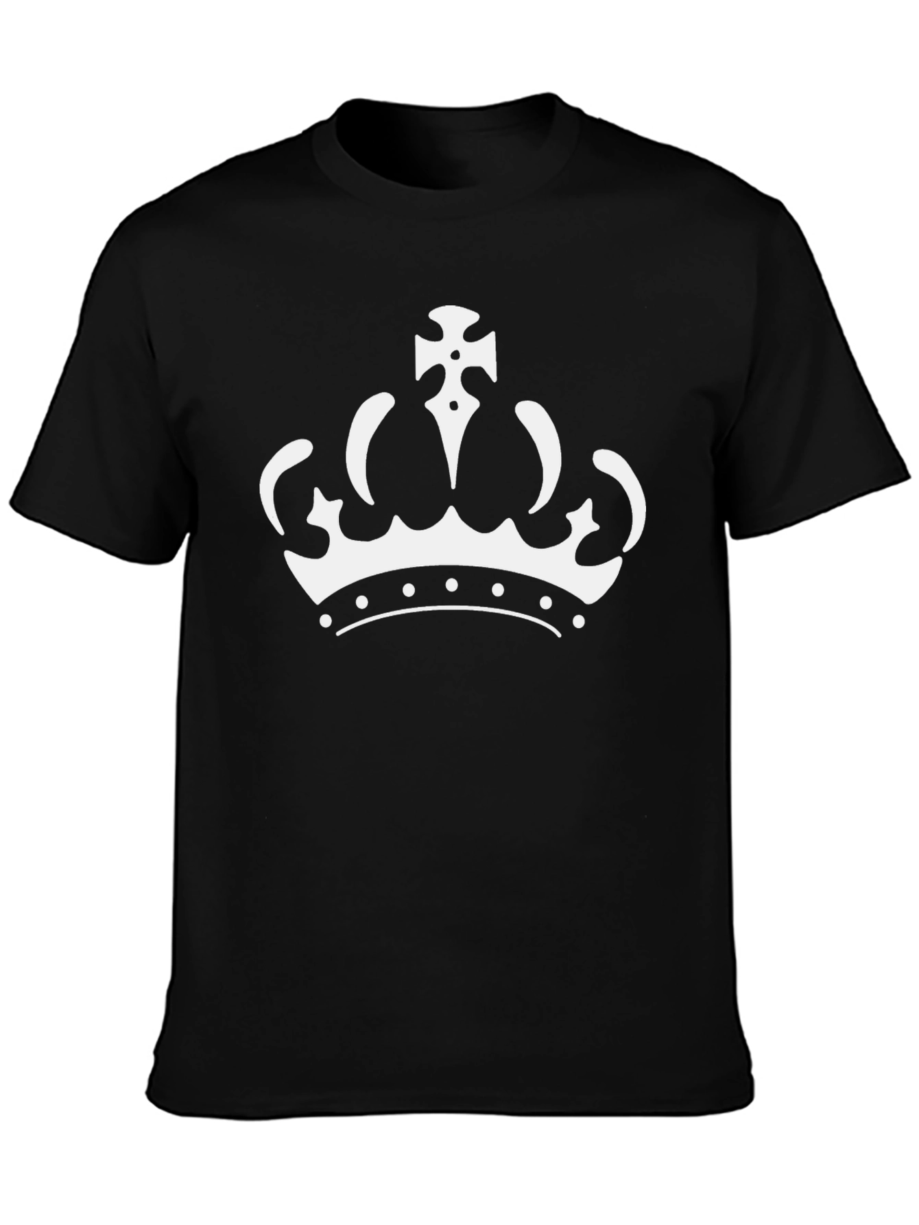 Crown Graphic Tee - Black Cotton Blend