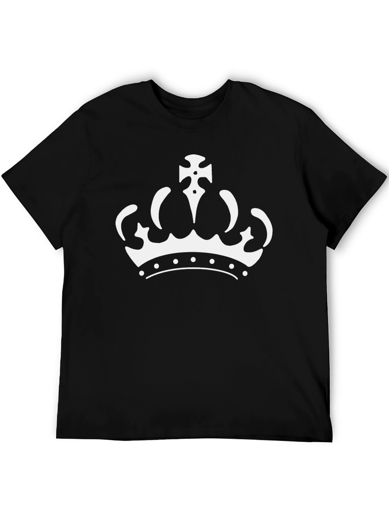 Crown Graphic Tee - Black Cotton Blend