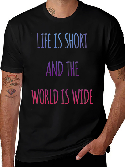 Life Is Short Graphic Tee - Trendy Casual Wear