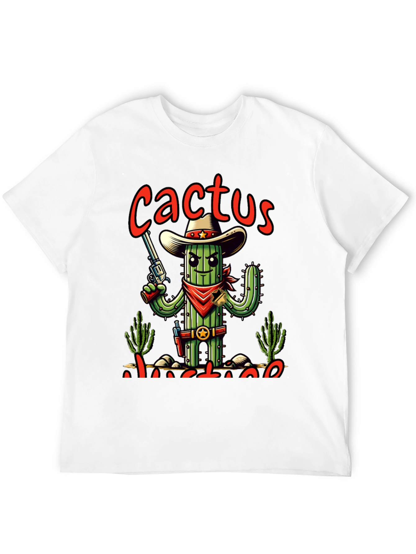 Cactus Justice Graphic Tee - Western Style