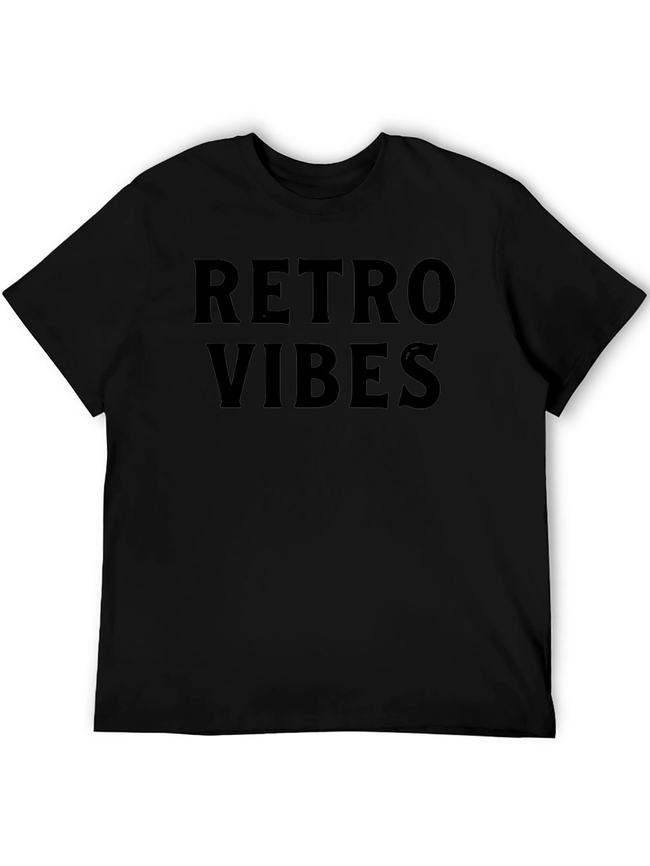 Retro Vibes Black Graphic Tee