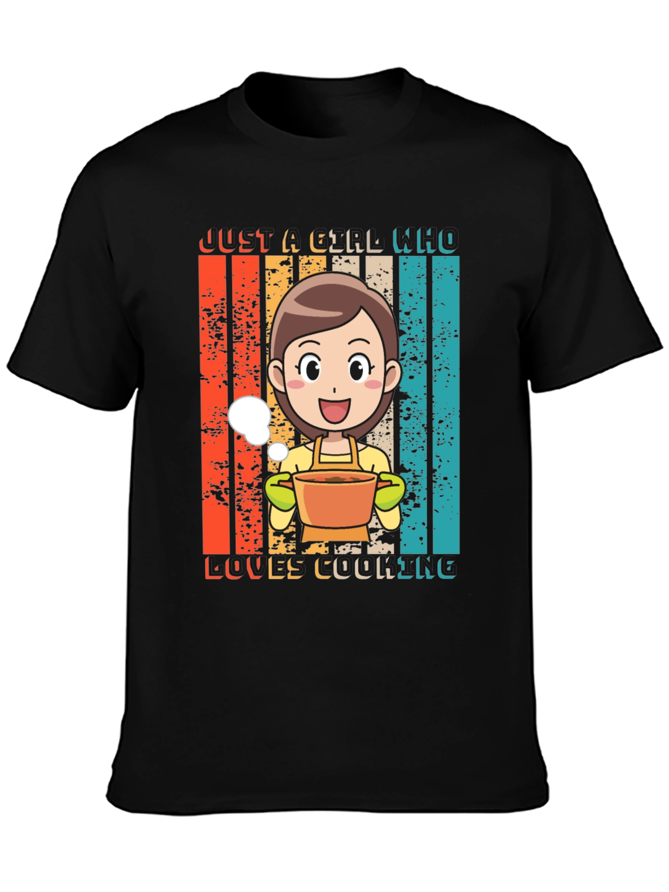 Just A Girl Who Loves Cooking Graphic T-Shirt