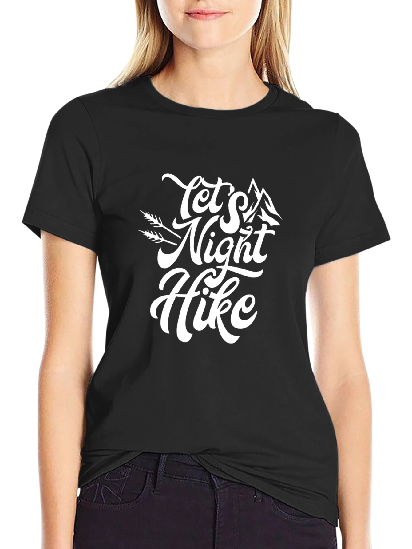 Lets Night Hike Graphic Tee - Adventure Awaits!