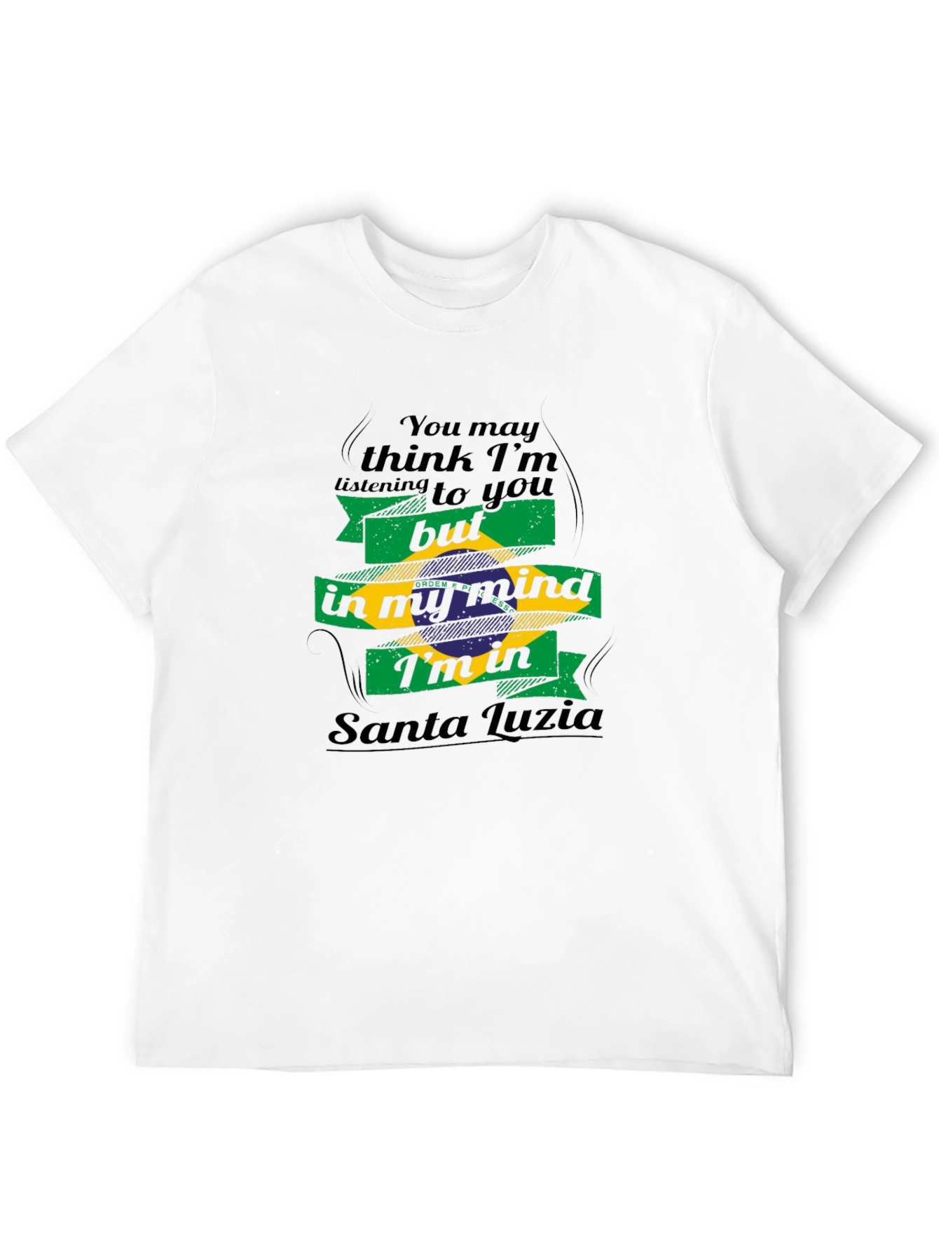 Santa Luzia Brazil Flag Mind T-Shirt