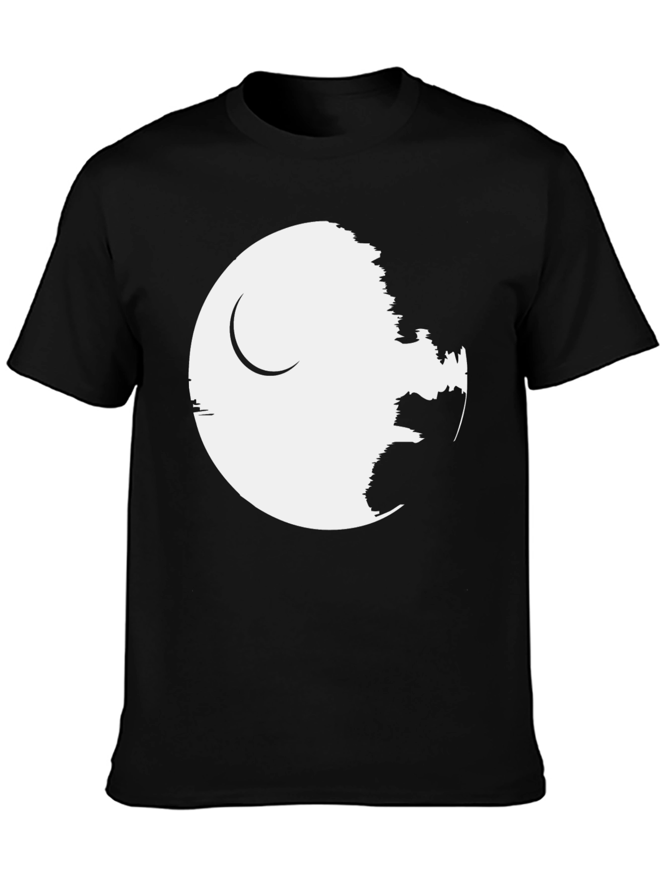 Death Star Graphic Tee - Black Cotton Blend