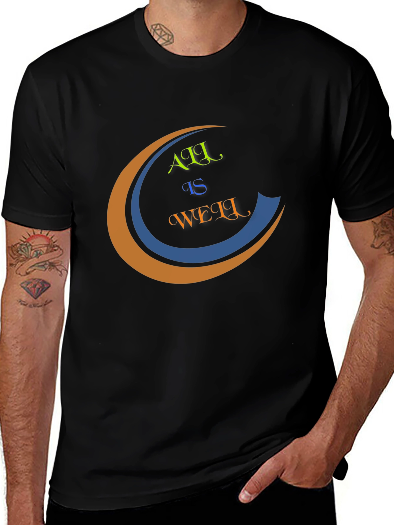 All is Well Graphic Tee - Mens Black T-Shirt