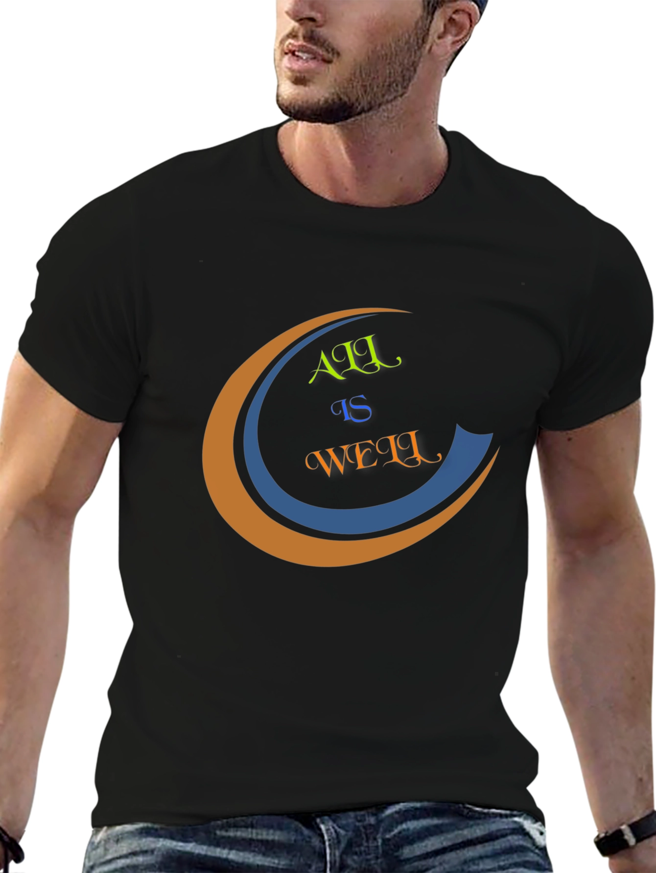 All is Well Graphic Tee - Mens Black T-Shirt