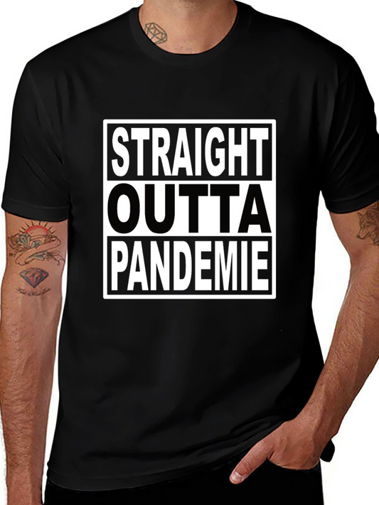 Straight Outta Pandemie Black T-Shirt