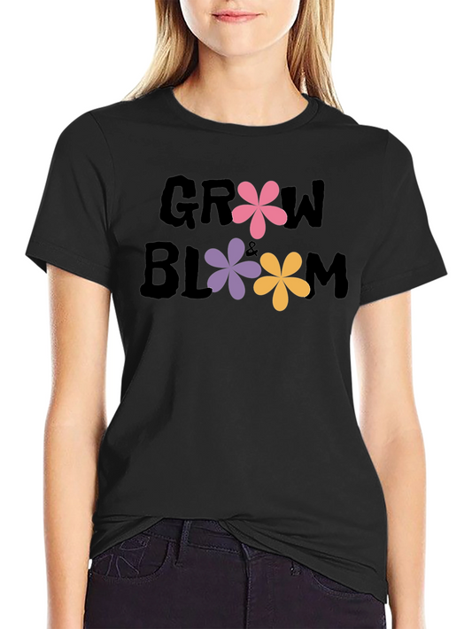 Grow & Bloom Graphic Tee - Floral Design