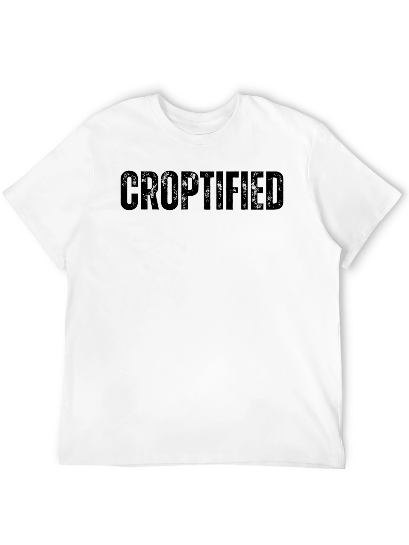 Croptified Black Graphic Tee - Mens Casual Shirt