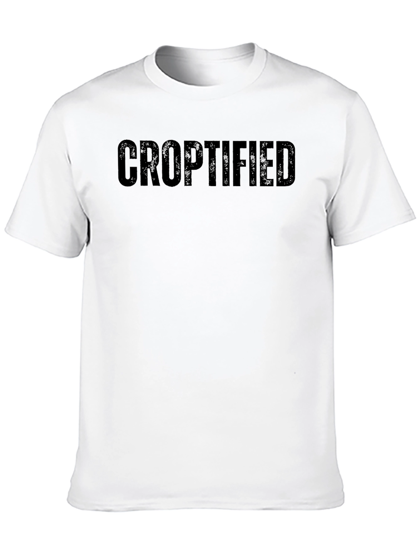 Croptified Black Graphic Tee - Mens Casual Shirt
