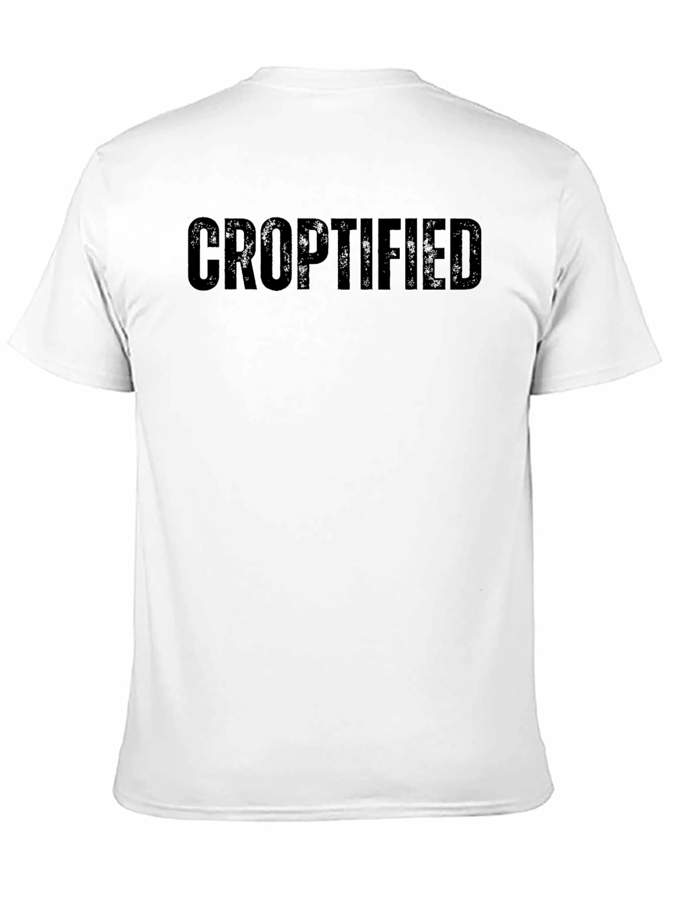 Croptified Black Graphic Tee - Mens Casual Shirt