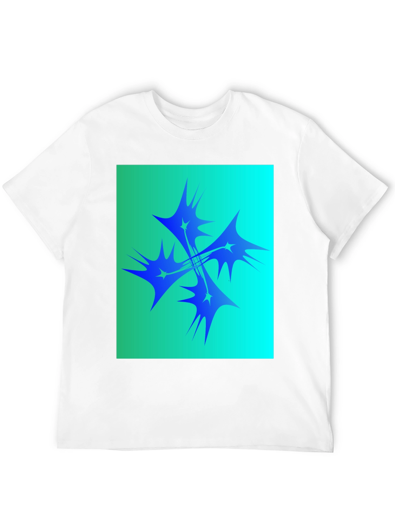Abstract Starburst Graphic Tee - Black