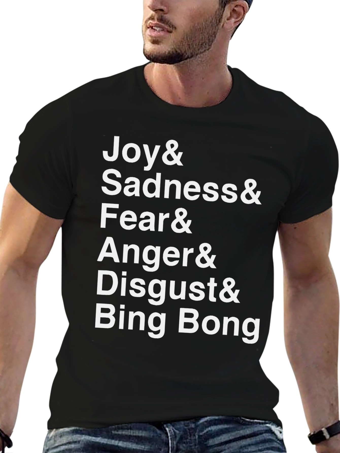 Joy Sadness Fear Anger Disgust Bing Bong Black T-Shirt