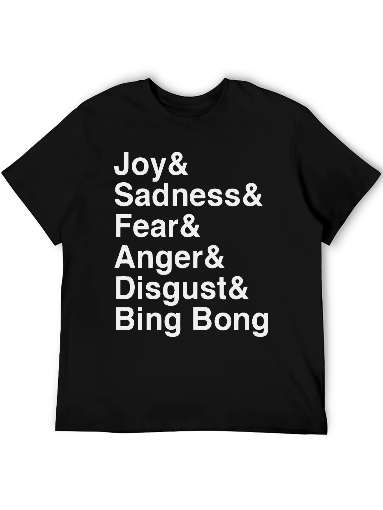 Joy Sadness Fear Anger Disgust Bing Bong Black T-Shirt