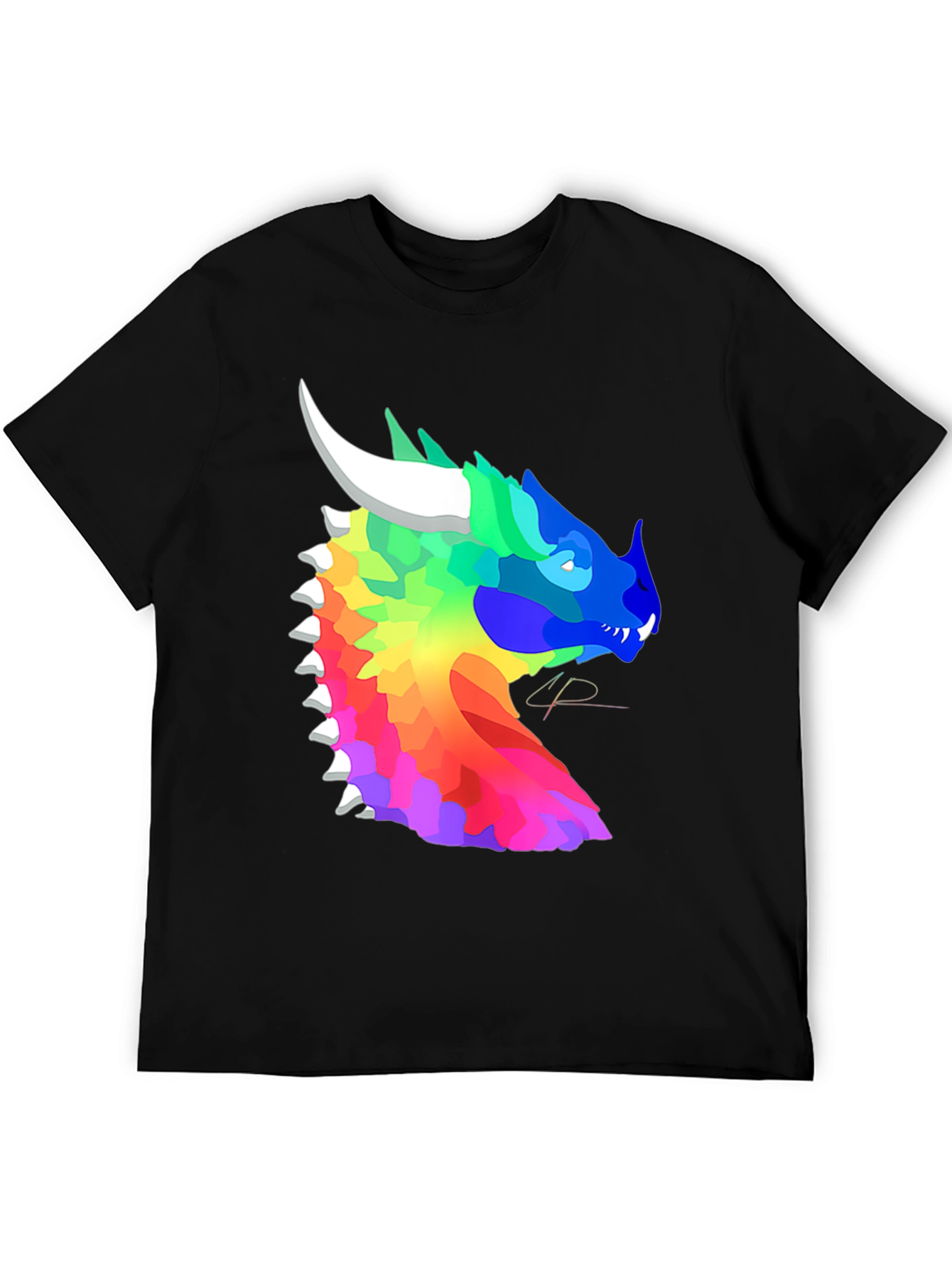 Rainbow Dragon T-Shirt - Artistic Fantasy Design