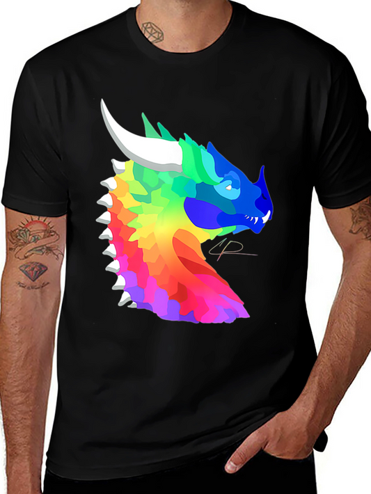 Rainbow Dragon T-Shirt - Artistic Fantasy Design