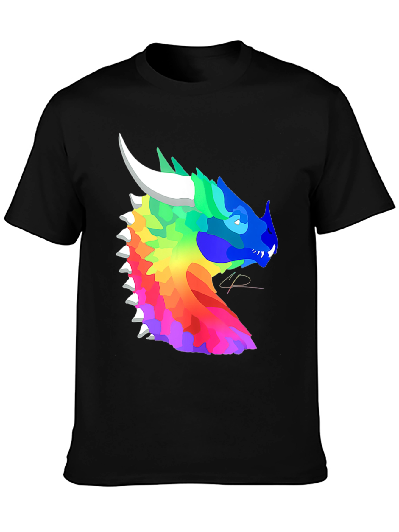 Rainbow Dragon T-Shirt - Artistic Fantasy Design