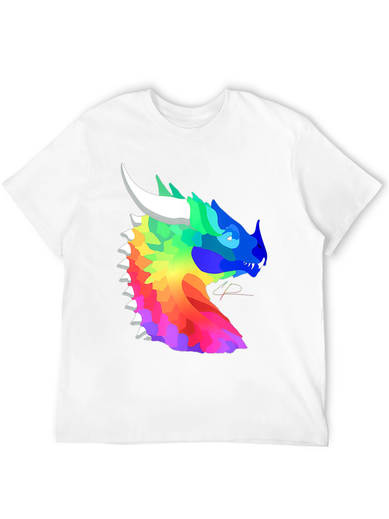 Rainbow Dragon T-Shirt - Artistic Fantasy Design