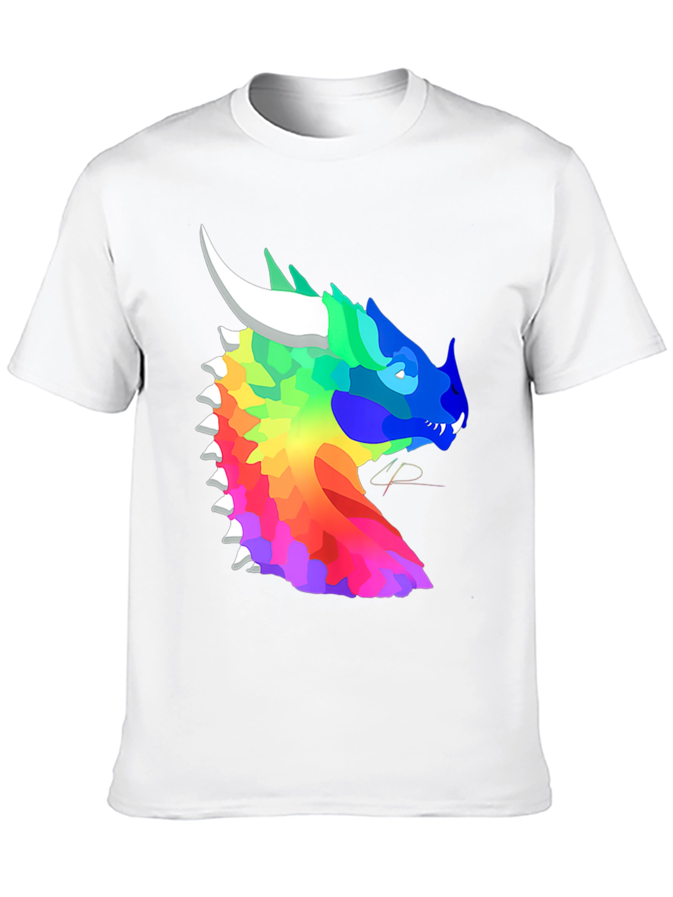 Rainbow Dragon T-Shirt - Artistic Fantasy Design