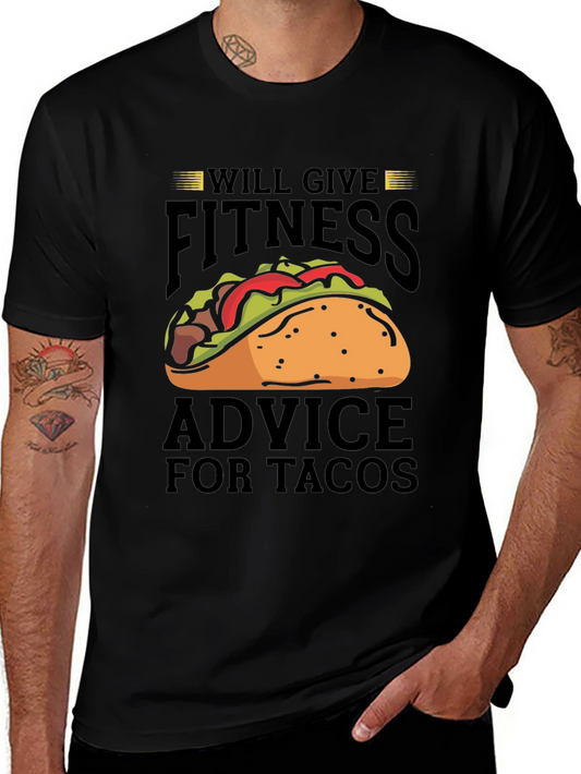 Fitness Advice For Tacos Graphic T-Shirt