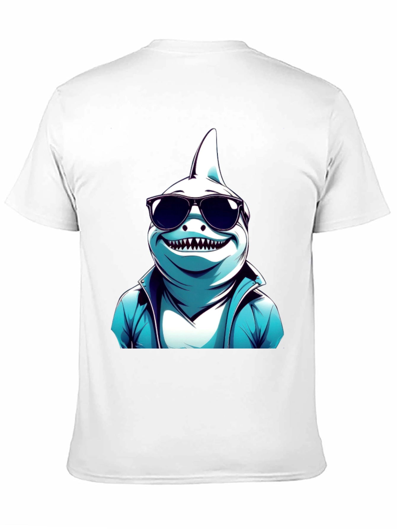 Cool Shark Graphic Tee - Black Cotton T-Shirt
